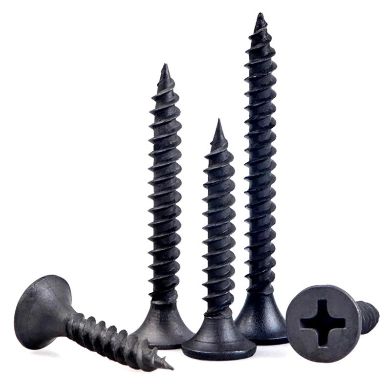 Black Oxide Drywall Nail Screw DIN18182 Carbon Steel Trumpet Head Double Single Threaded Drywall